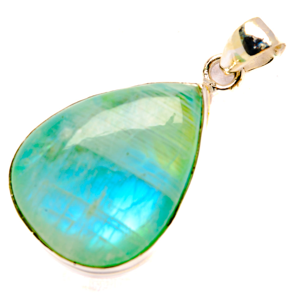 Green Moonstone Pendants handcrafted by Anasilvercos - PD32607 - Photo 2