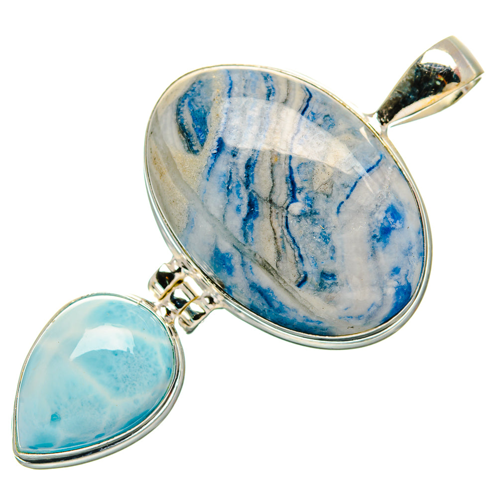 Blue Scheelite Pendants handcrafted by Anasilvercos - PD32648 - Photo 2