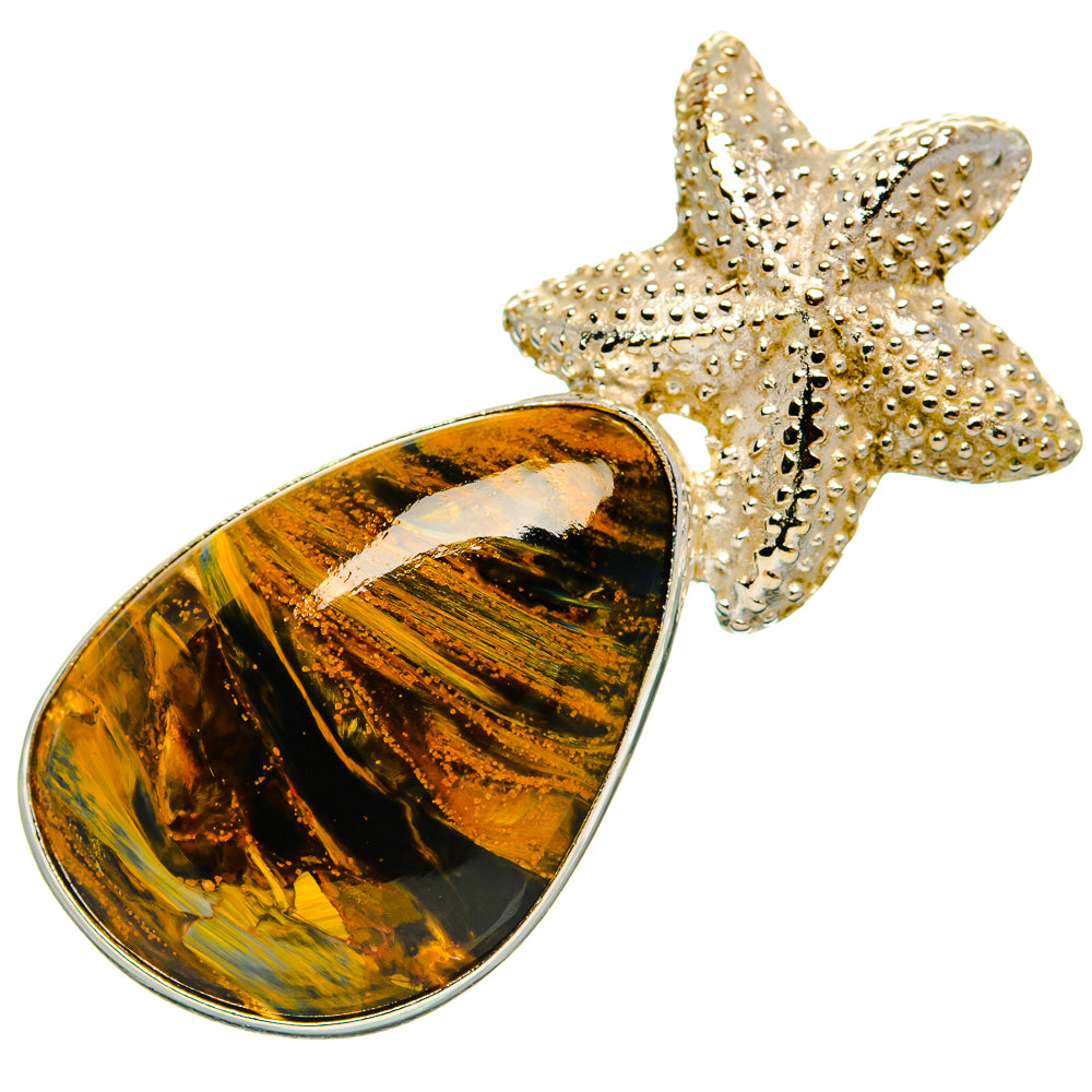 Golden Pietersite Pendants handcrafted by Anasilvercos - PD32650 - Photo 2