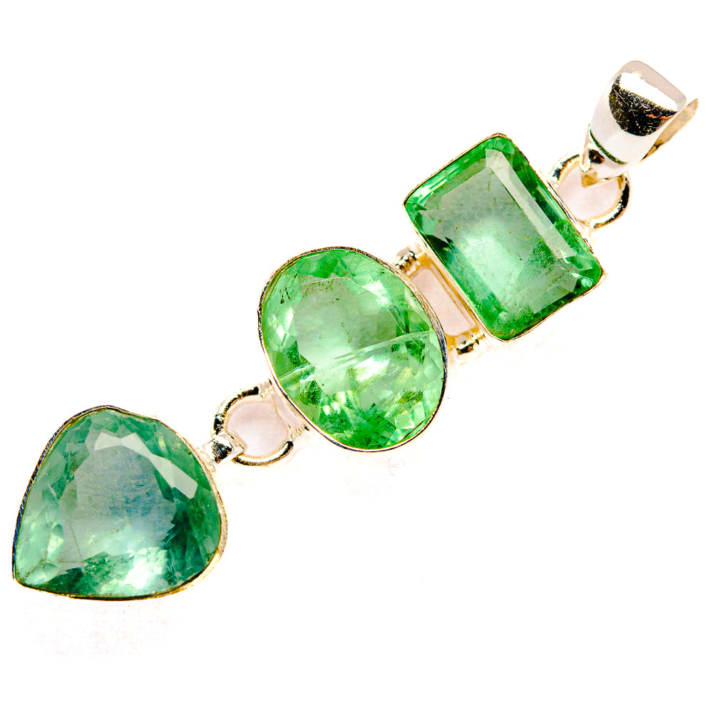 Green Fluorite Pendants handcrafted by Anasilvercos - PD32688 - Photo 2