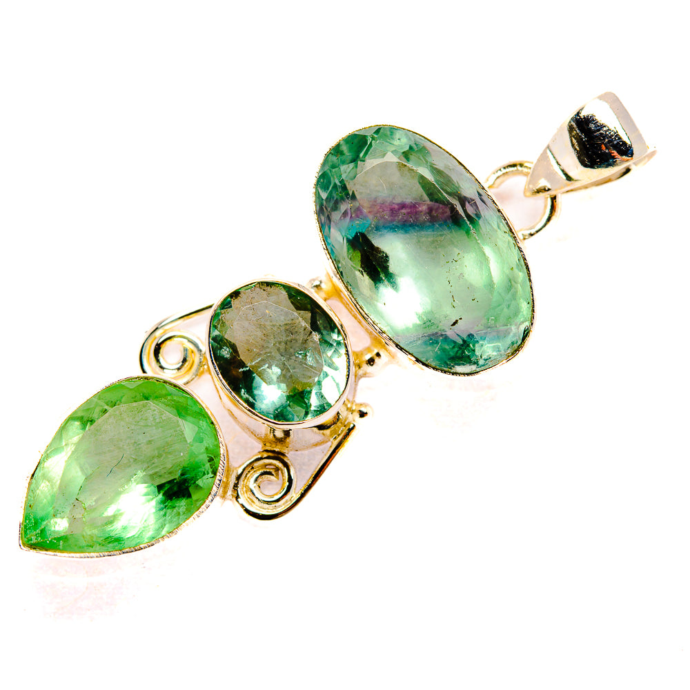 Green Fluorite Pendants handcrafted by Anasilvercos - PD32709 - Photo 2