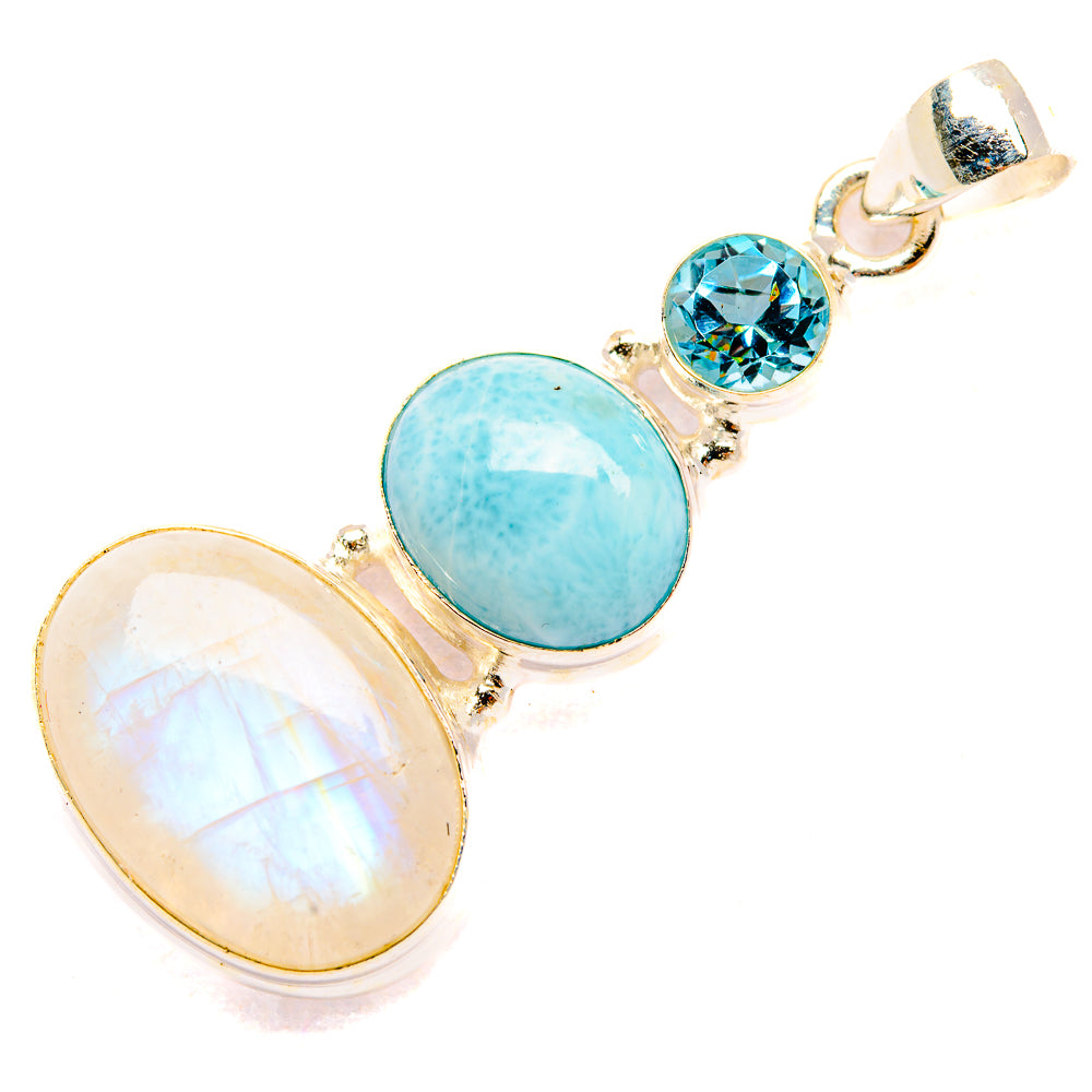 Rainbow Moonstone Pendants handcrafted by Anasilvercos - PD32712 - Photo 2