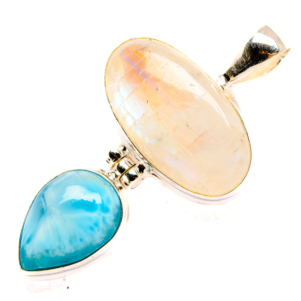Rainbow Moonstone Pendants handcrafted by Anasilvercos - PD32713 - Photo 2