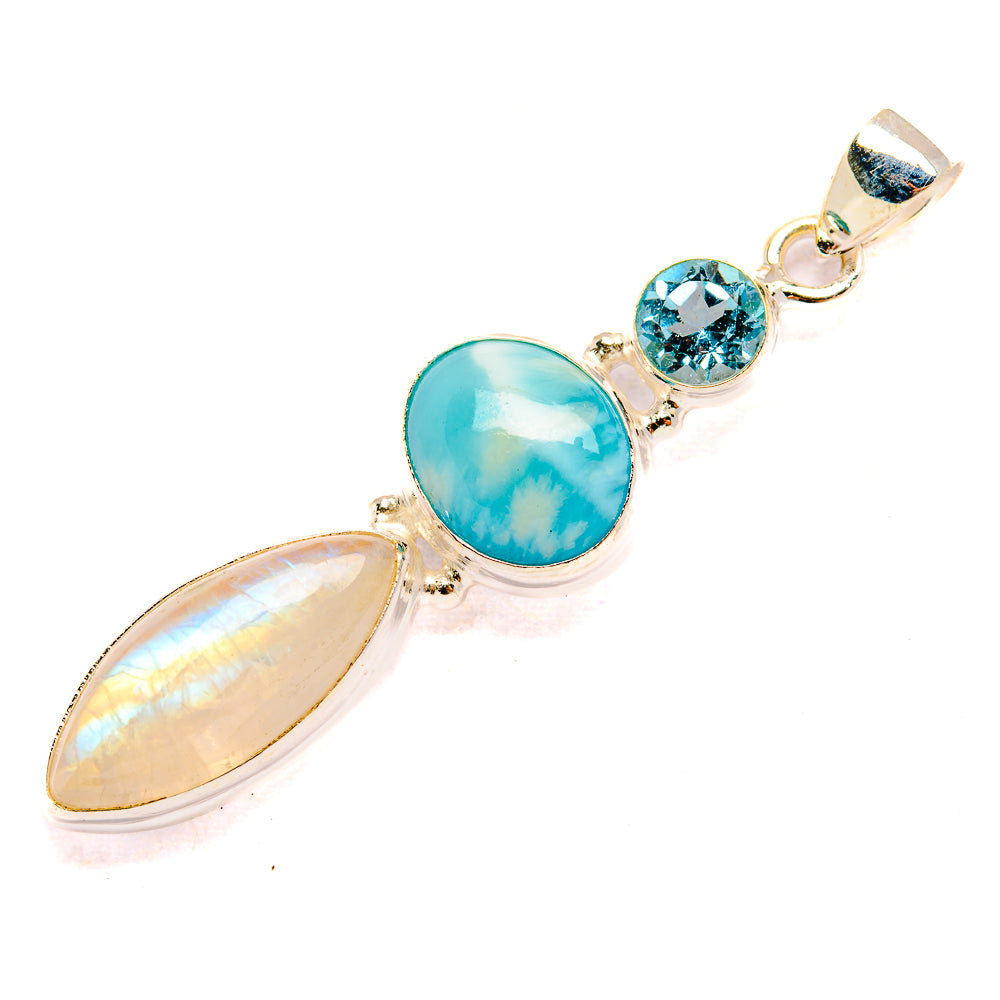 Rainbow Moonstone Pendants handcrafted by Anasilvercos - PD32714 - Photo 2