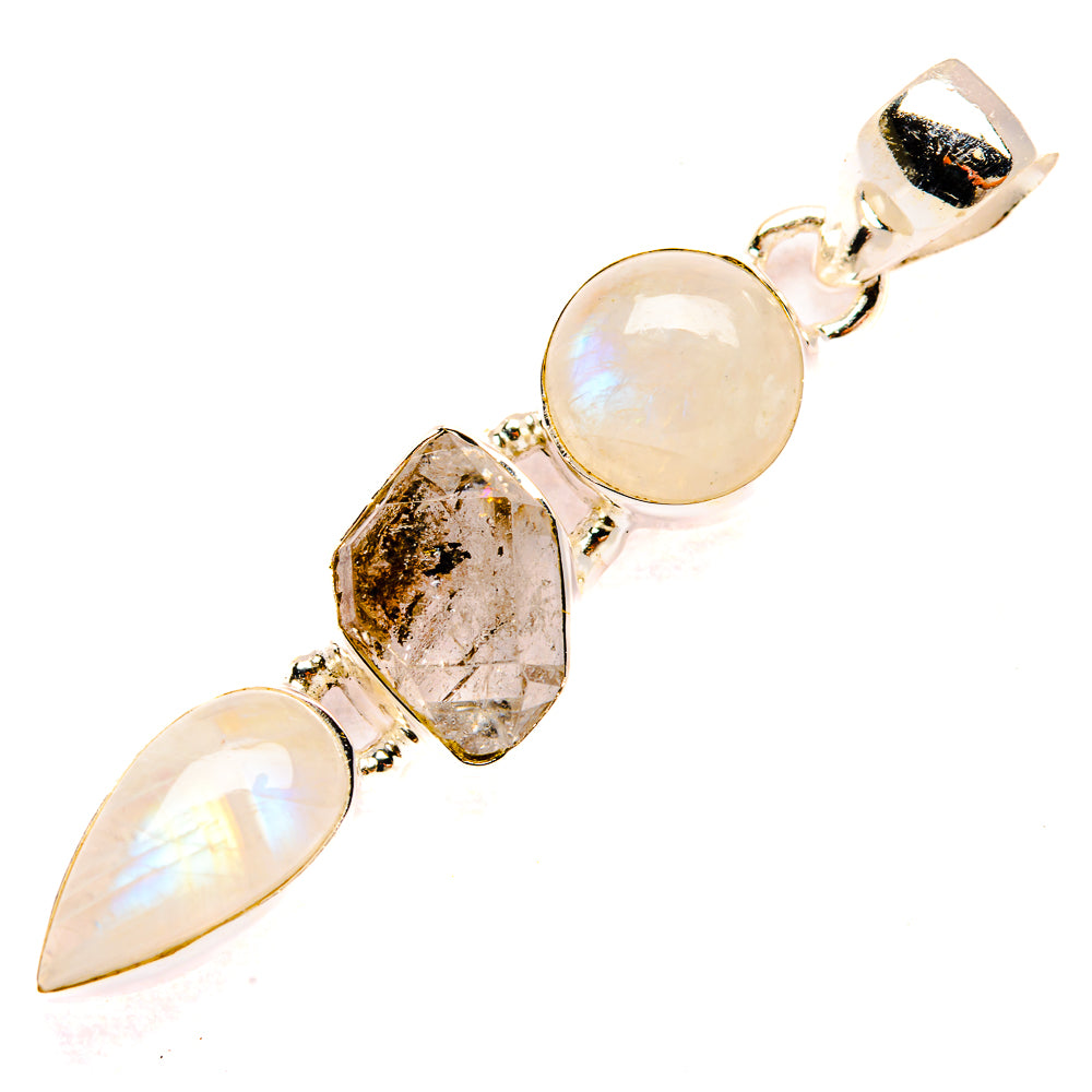 Rainbow Moonstone Pendants handcrafted by Anasilvercos - PD32715 - Photo 2