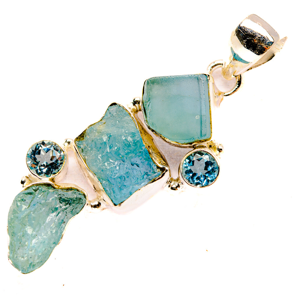 Aquamarine Pendants handcrafted by Anasilvercos - PD32732 - Photo 2