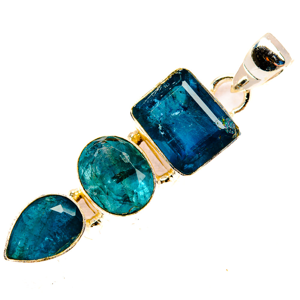 Blue Fluorite Pendants handcrafted by Anasilvercos - PD32736 - Photo 2