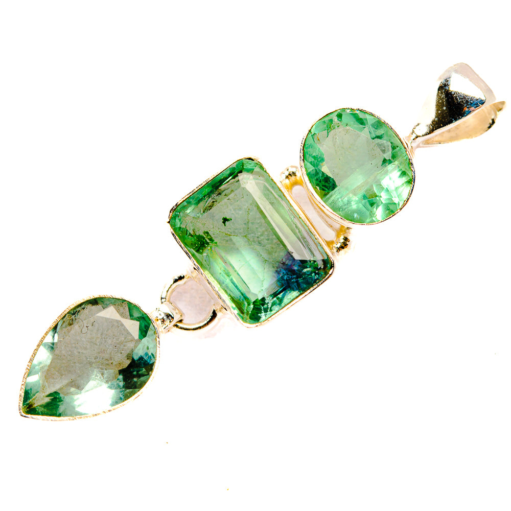 Green Fluorite Pendants handcrafted by Anasilvercos - PD32743 - Photo 2