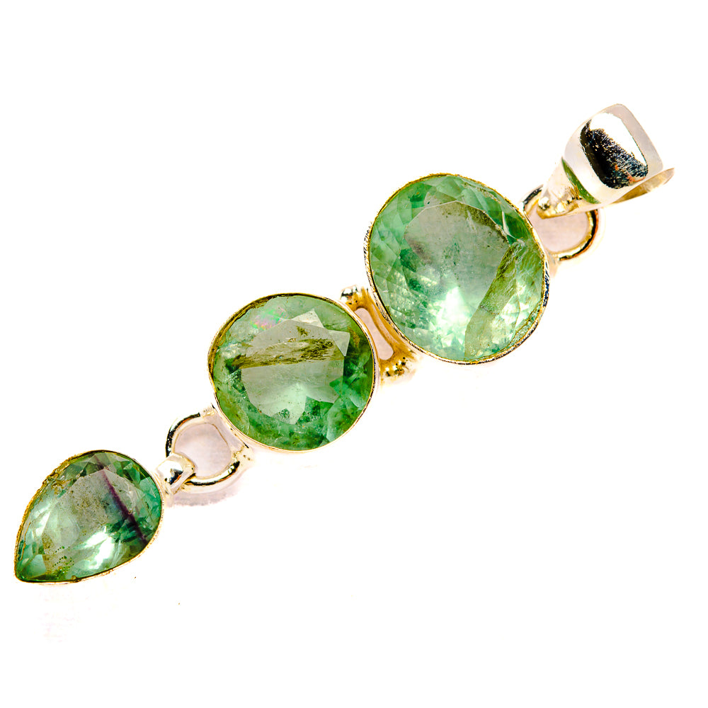 Green Fluorite Pendants handcrafted by Anasilvercos - PD32758 - Photo 2