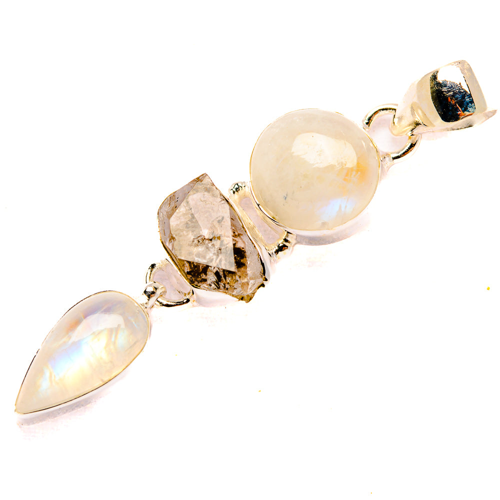 Rainbow Moonstone Pendants handcrafted by Anasilvercos - PD32762 - Photo 2