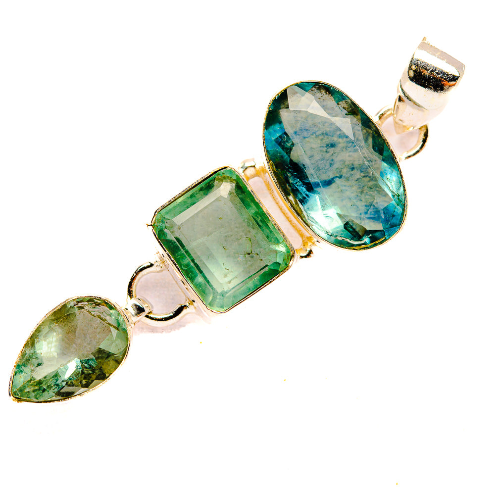 Green Fluorite Pendants handcrafted by Anasilvercos - PD32763 - Photo 2