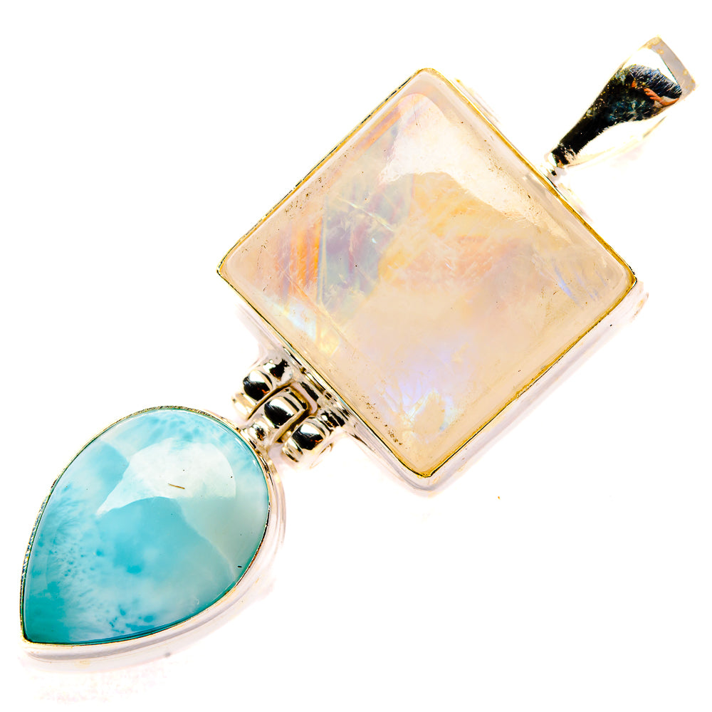 Rainbow Moonstone Pendants handcrafted by Anasilvercos - PD32772 - Photo 2