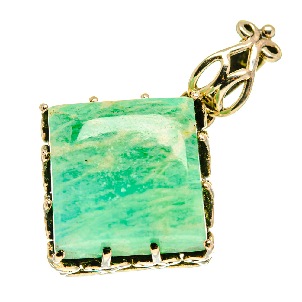 Peruvian Amazonite Pendants handcrafted by Anasilvercos - PD3278
