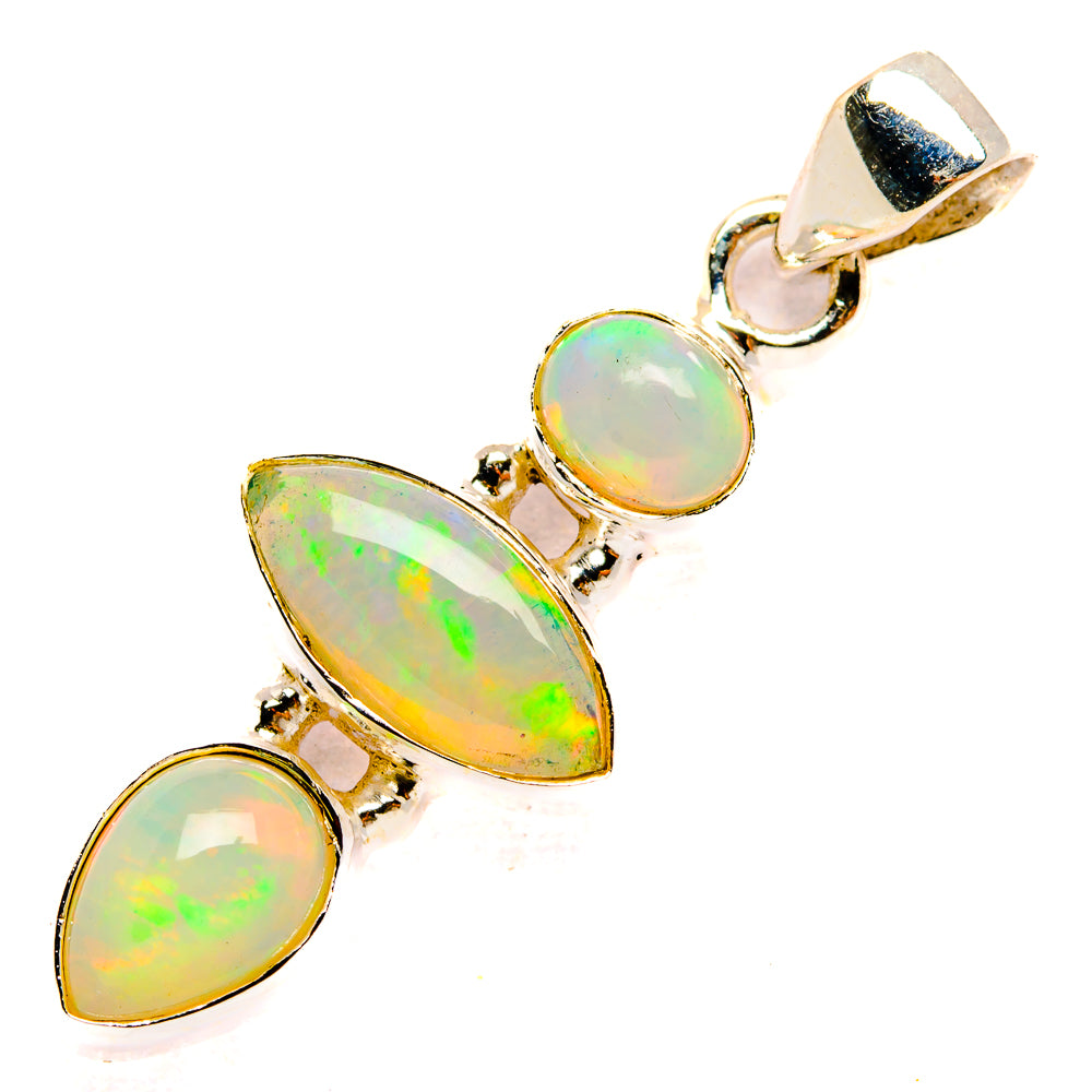 Ethiopian Opal Pendants handcrafted by Anasilvercos - PD32780 - Photo 2