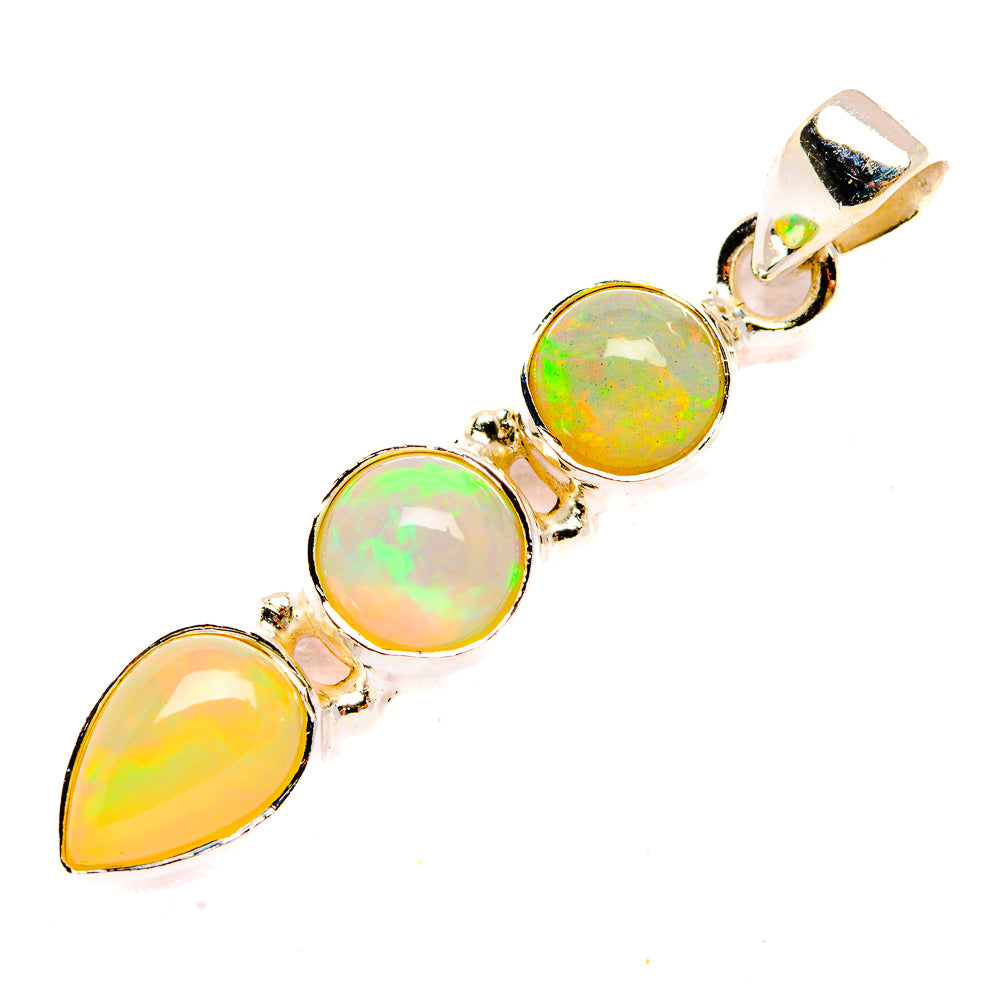 Ethiopian Opal Pendants handcrafted by Anasilvercos - PD32781 - Photo 2