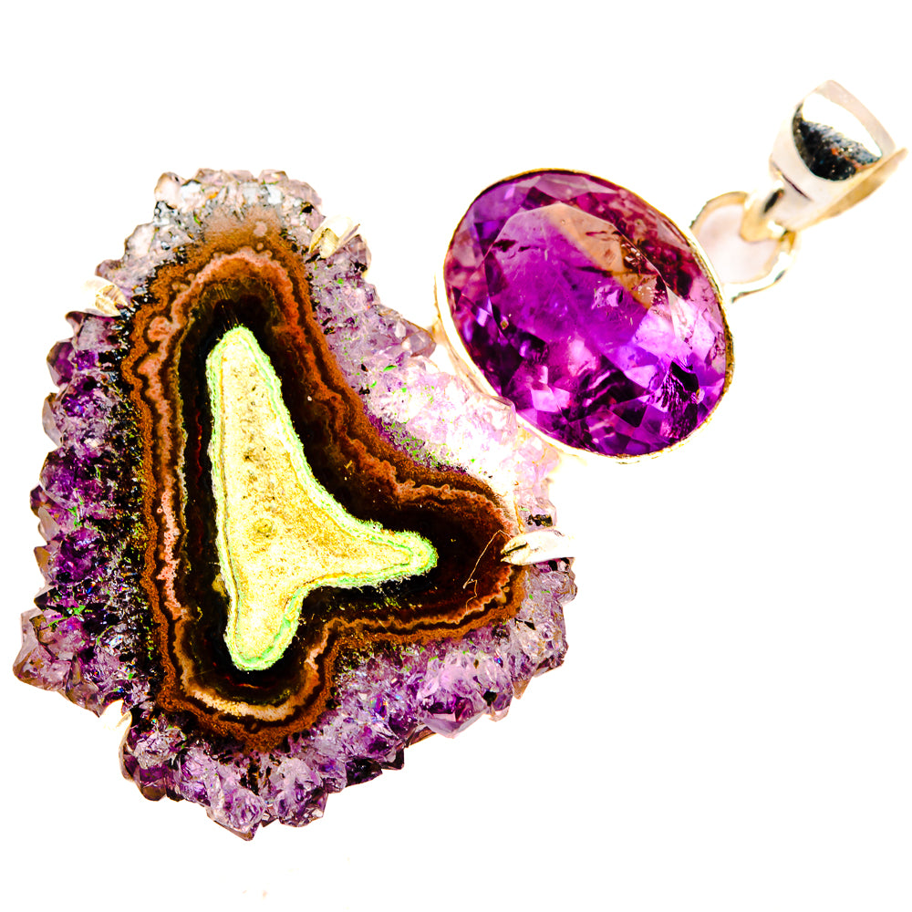 Amethyst Stalactite Pendants handcrafted by Anasilvercos - PD32806 - Photo 2