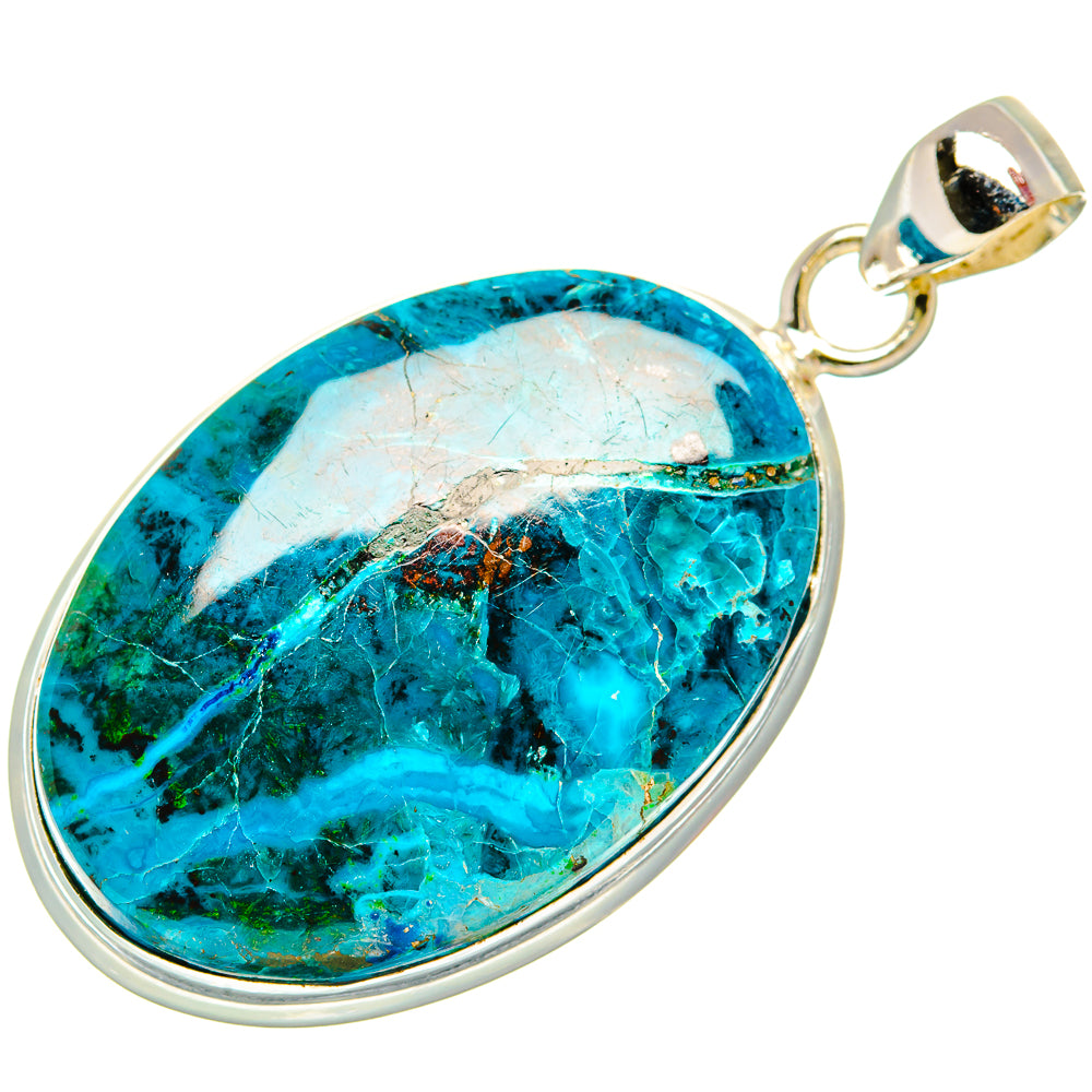 Chrysocolla Pendants handcrafted by Anasilvercos - PD32823 - Photo 2