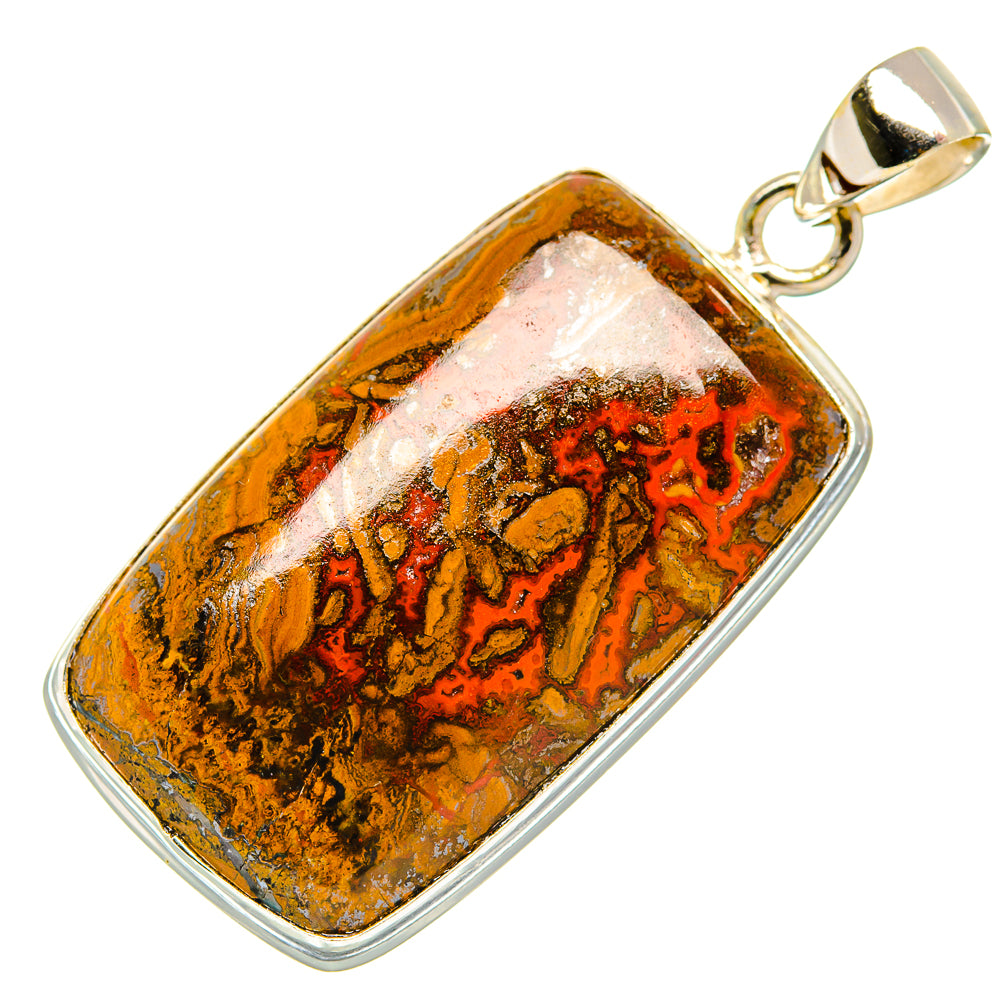 Moroccan Agate Pendants handcrafted by Anasilvercos - PD32826 - Photo 2