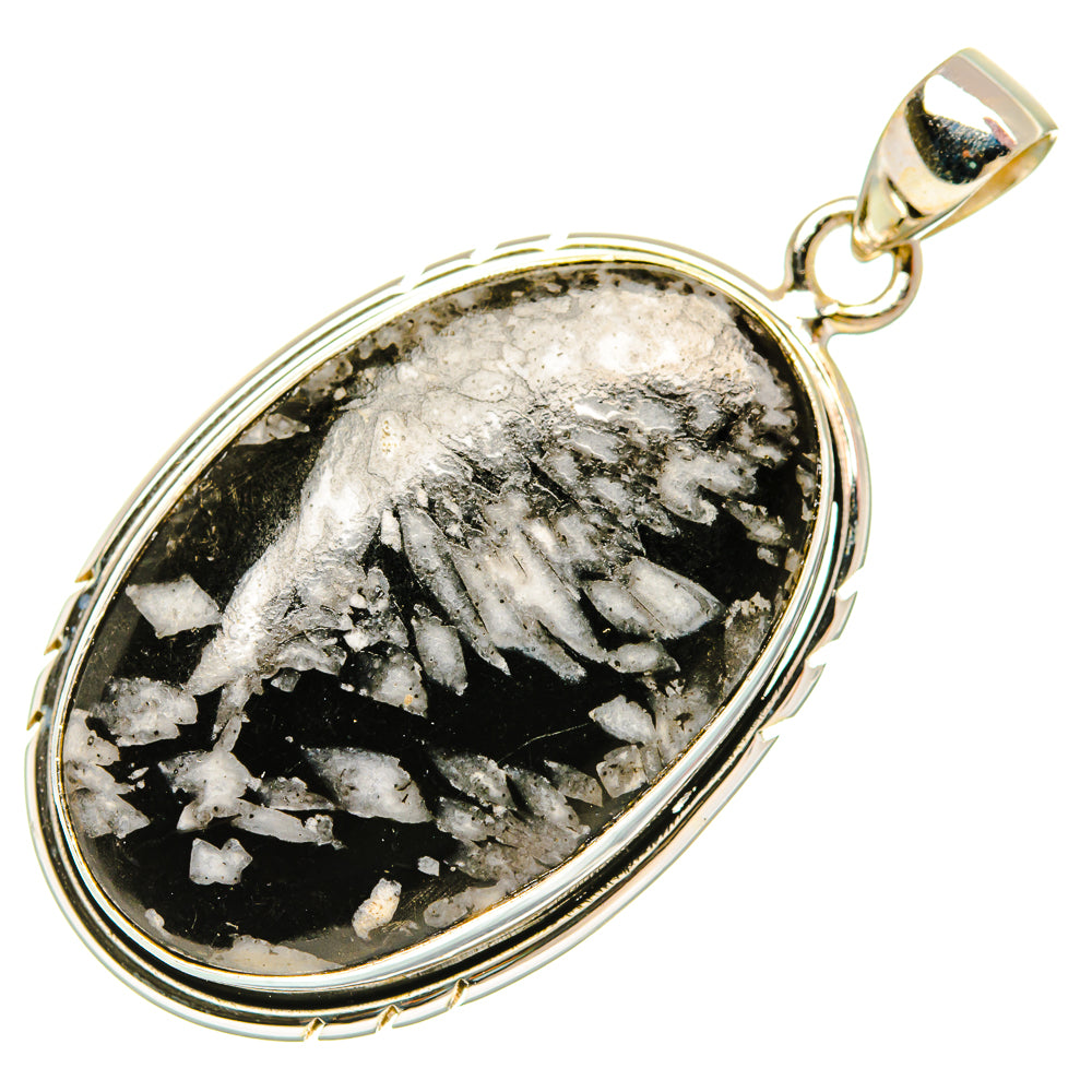 Chrysanthemum Stone Pendants handcrafted by Anasilvercos - PD32835 - Photo 2