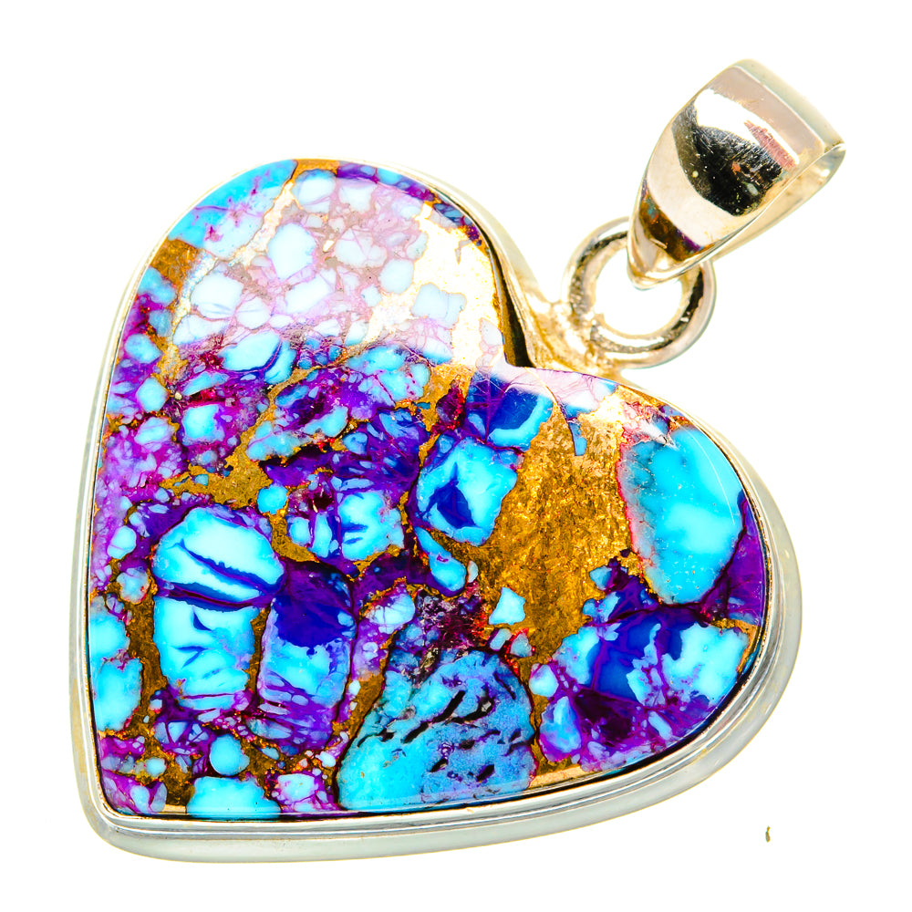 Purple Copper Composite Turquoise Pendants handcrafted by Anasilvercos - PD32867 - Photo 2