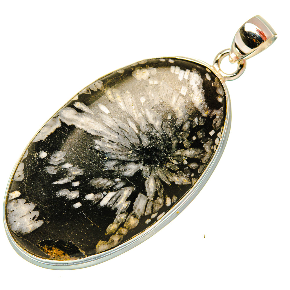 Chrysanthemum Stone Pendants handcrafted by Anasilvercos - PD32896 - Photo 2