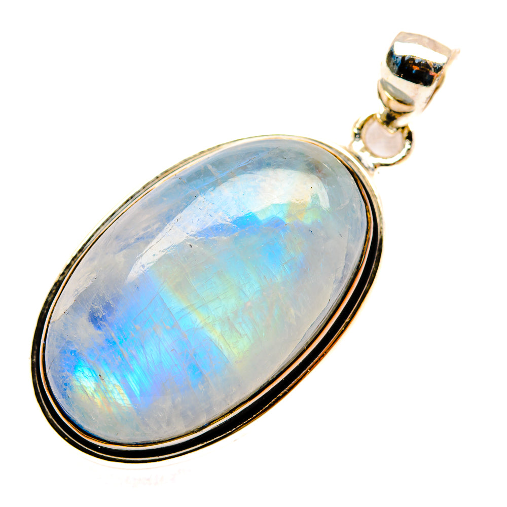Rainbow Moonstone Pendants handcrafted by Anasilvercos - PD32938 - Photo 2