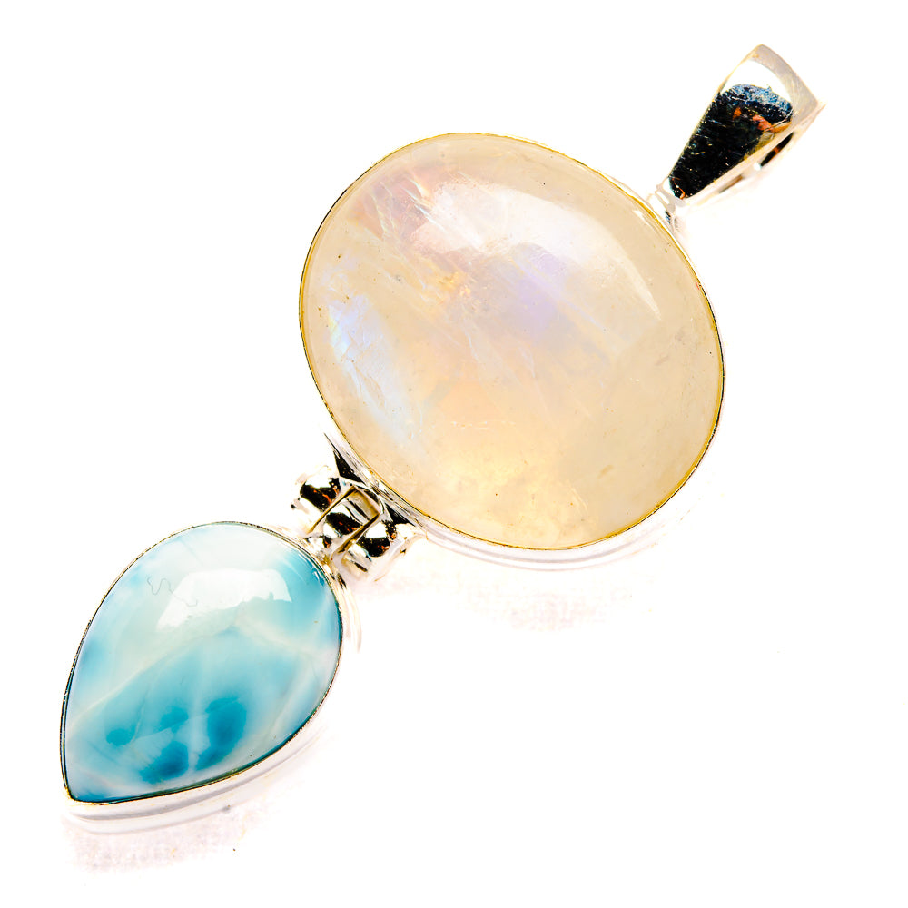 Rainbow Moonstone Pendants handcrafted by Anasilvercos - PD32949 - Photo 2