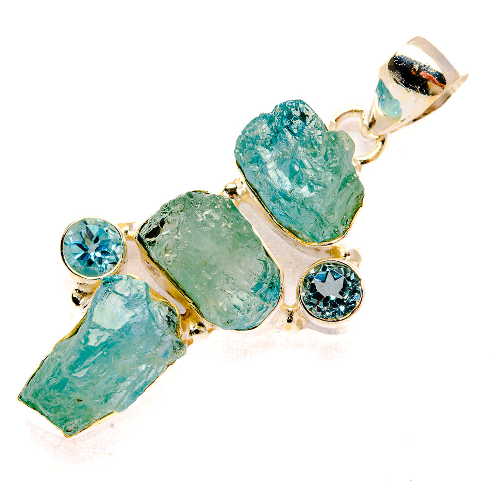 Aquamarine Pendants handcrafted by Anasilvercos - PD32963 - Photo 2