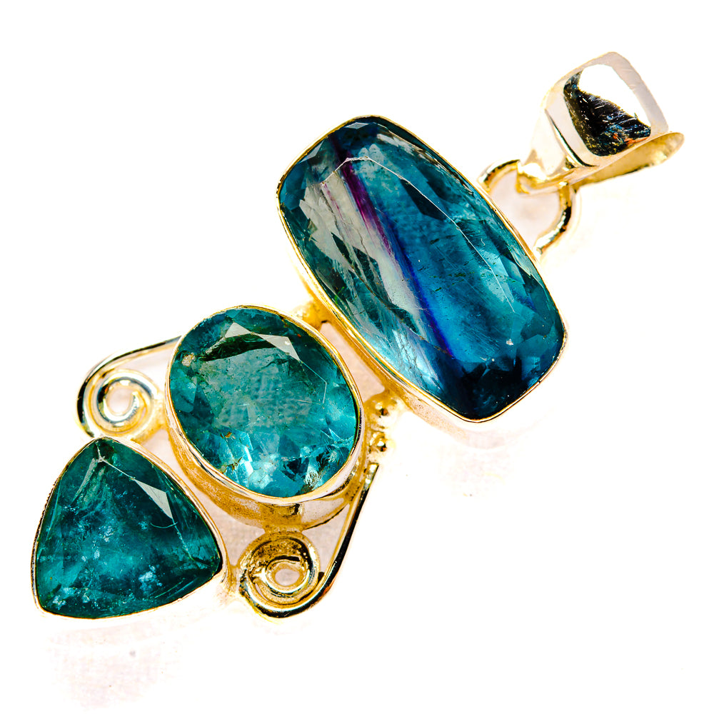 Blue Fluorite Pendants handcrafted by Anasilvercos - PD32967 - Photo 2