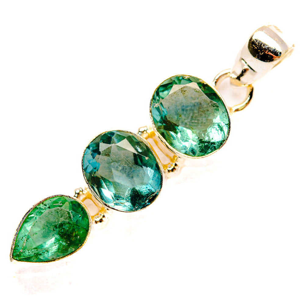 Green Fluorite Pendants handcrafted by Anasilvercos - PD32974 - Photo 2