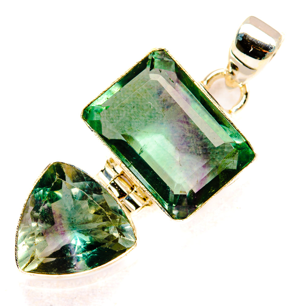 Green Fluorite Pendants handcrafted by Anasilvercos - PD32975 - Photo 2