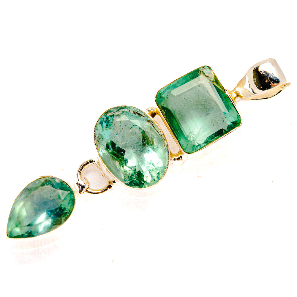 Green Fluorite Pendants handcrafted by Anasilvercos - PD32986 - Photo 2