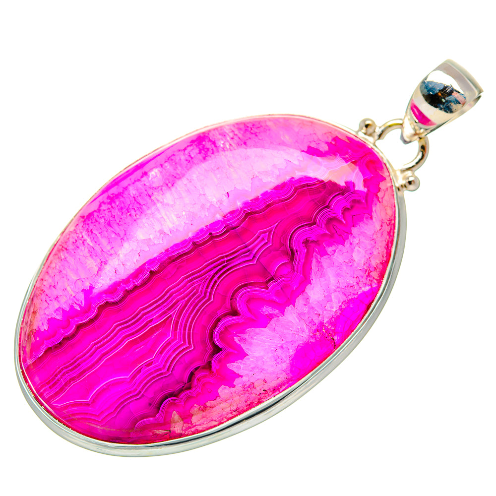 Pink Geode Slice Pendants handcrafted by Anasilvercos - PD32999 - Photo 2