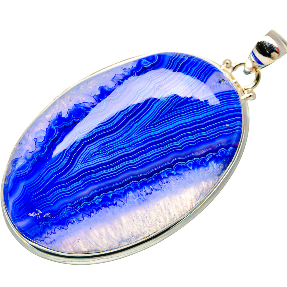 Blue Geode Slice Pendants handcrafted by Anasilvercos - PD33000 - Photo 2