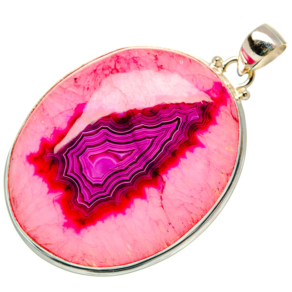 Pink Geode Slice Pendants handcrafted by Anasilvercos - PD33001 - Photo 2