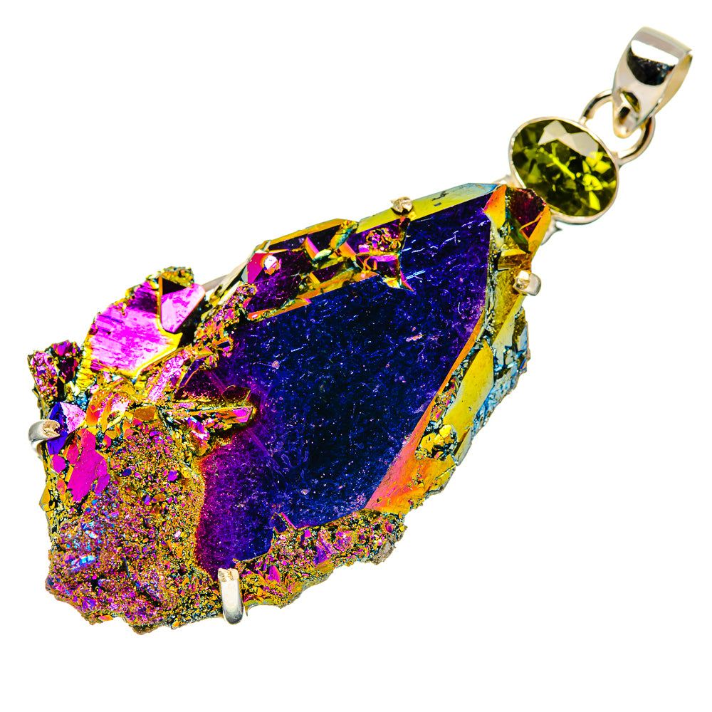 Titanium Sunshine Druzy Pendants handcrafted by Anasilvercos - PD33012 - Photo 2