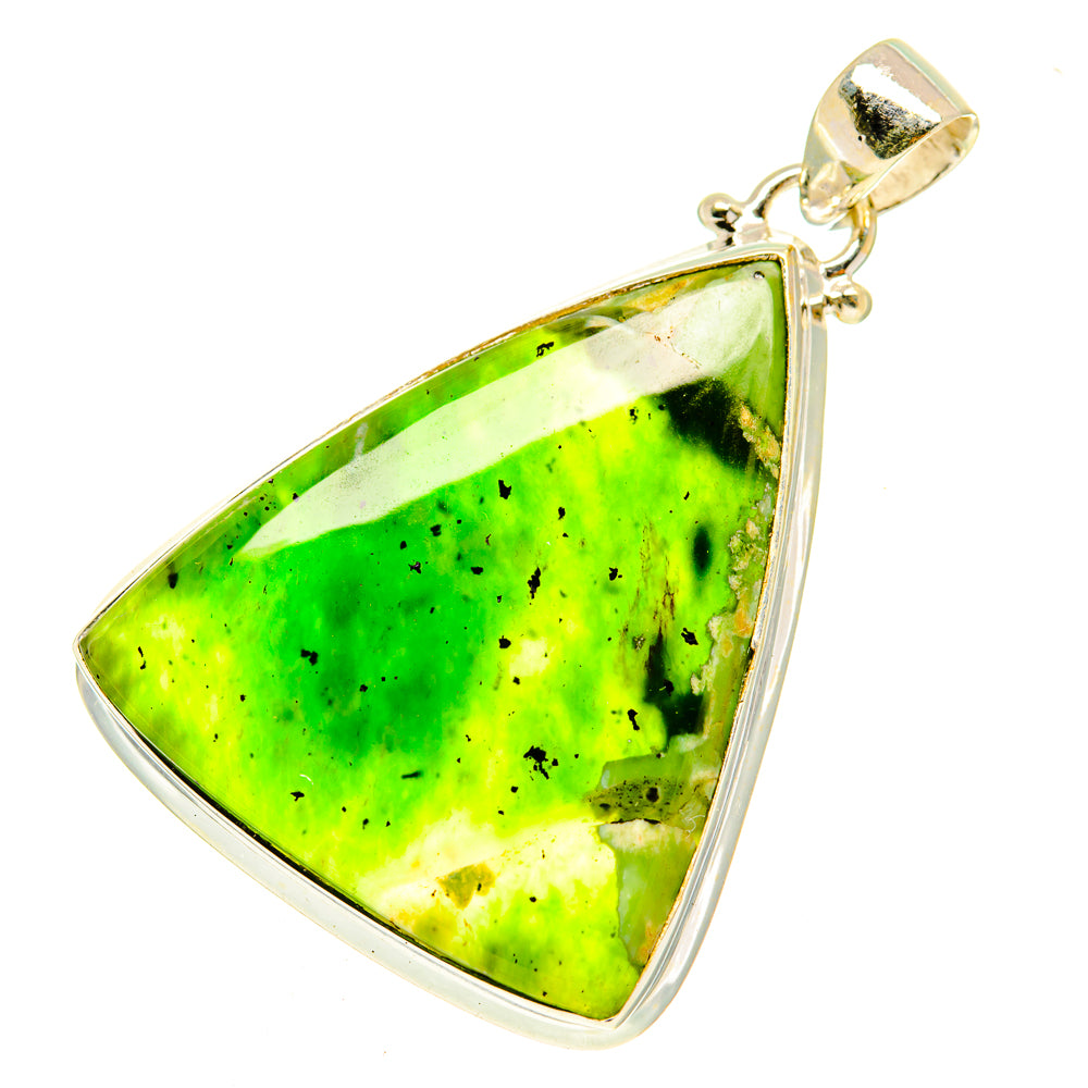 Australian Green Opal Pendants handcrafted by Anasilvercos - PD3302
