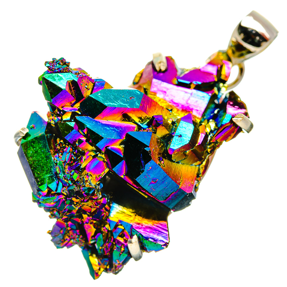 Titanium Sunshine Druzy Pendants handcrafted by Anasilvercos - PD33062 - Photo 2