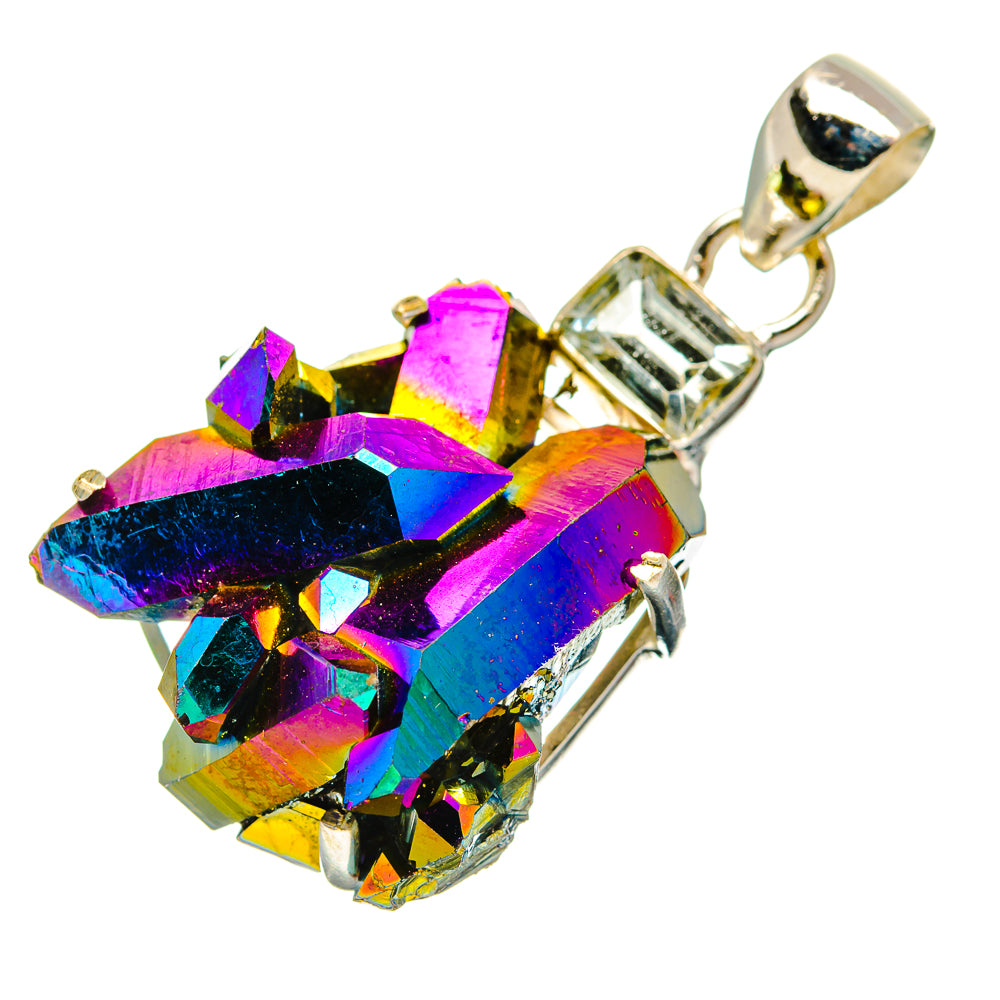 Titanium Sunshine Druzy Pendants handcrafted by Anasilvercos - PD33063 - Photo 2