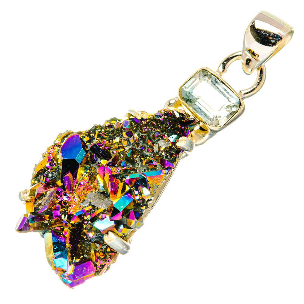 Titanium Sunshine Druzy Pendants handcrafted by Anasilvercos - PD33064 - Photo 2