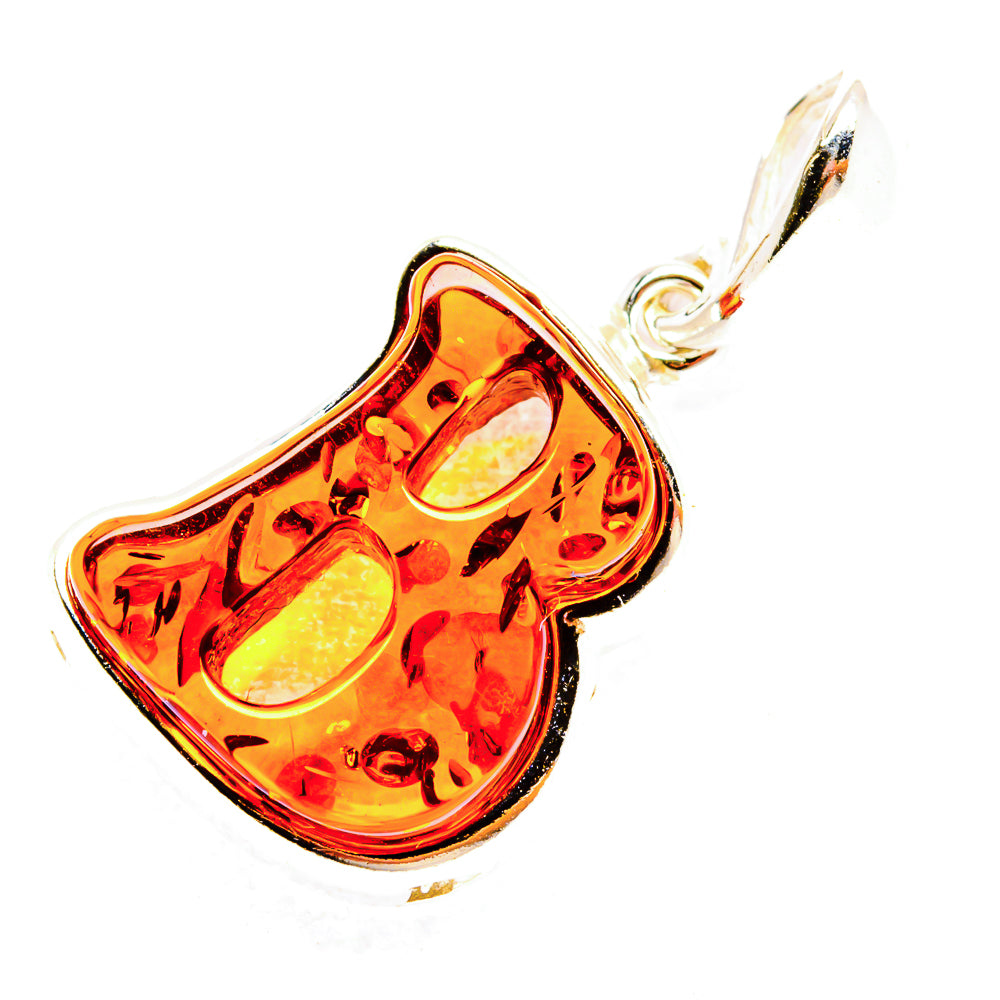 Baltic Amber Letter B Pendants handcrafted by Anasilvercos - PD33089 - Photo 2