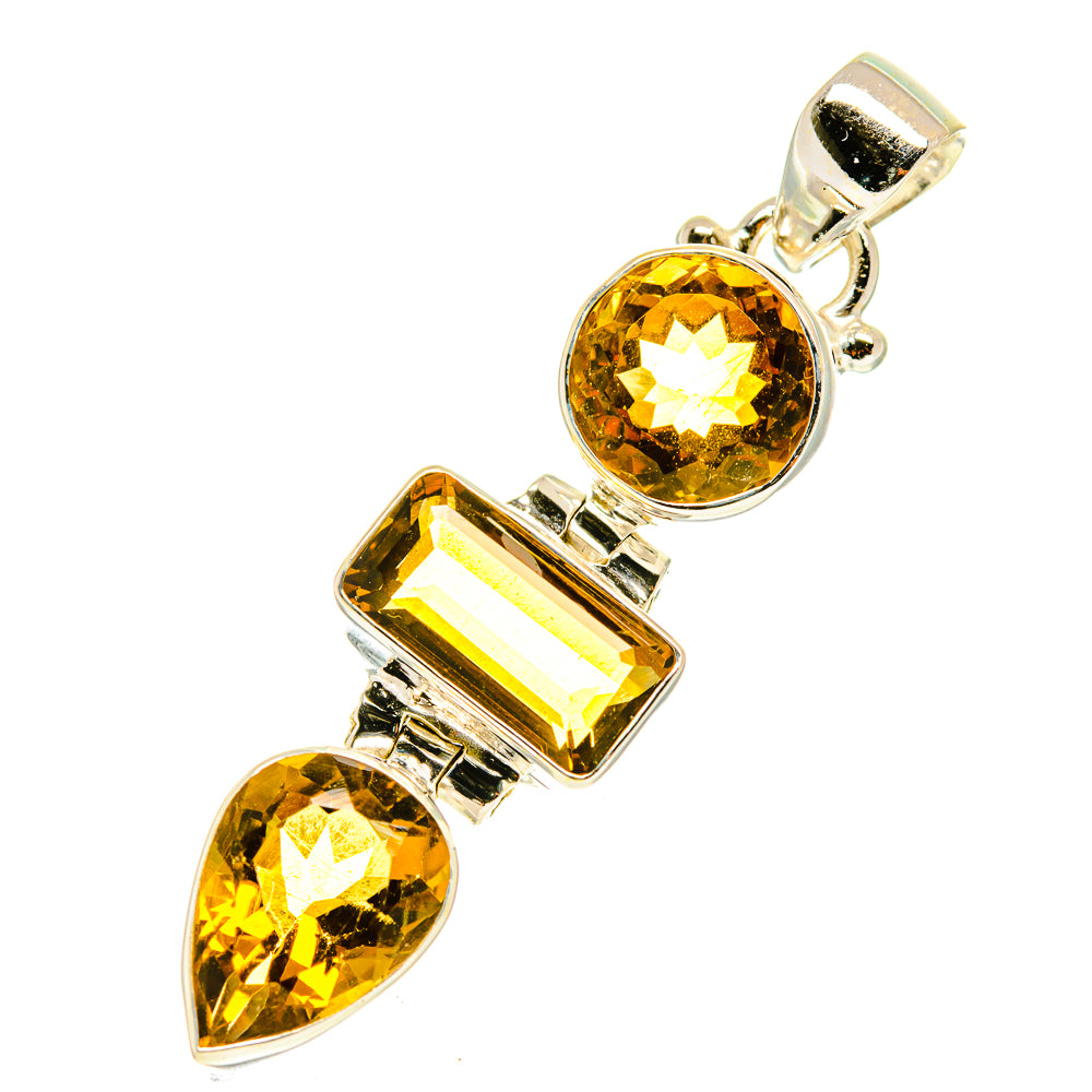 Mandarin Citrine Pendants handcrafted by Anasilvercos - PD3310