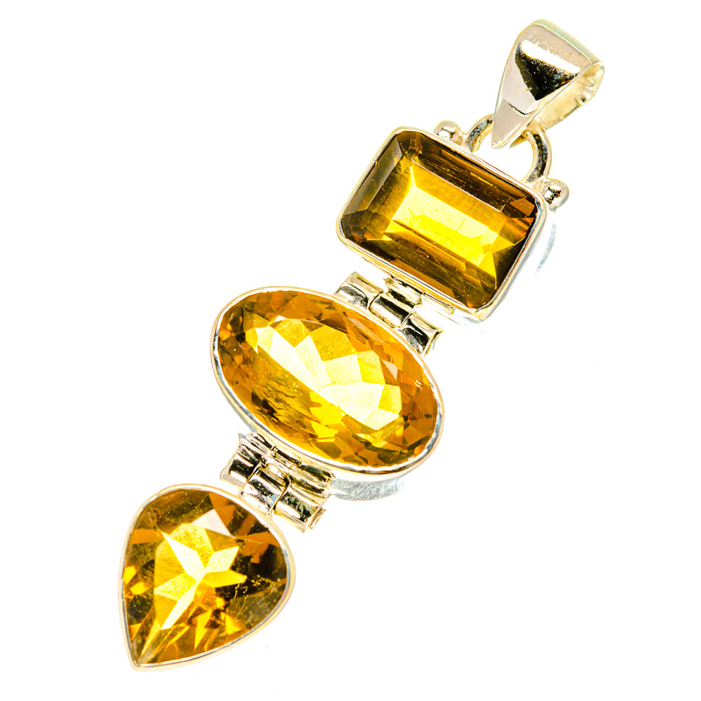 Mandarin Citrine Pendants handcrafted by Anasilvercos - PD3311