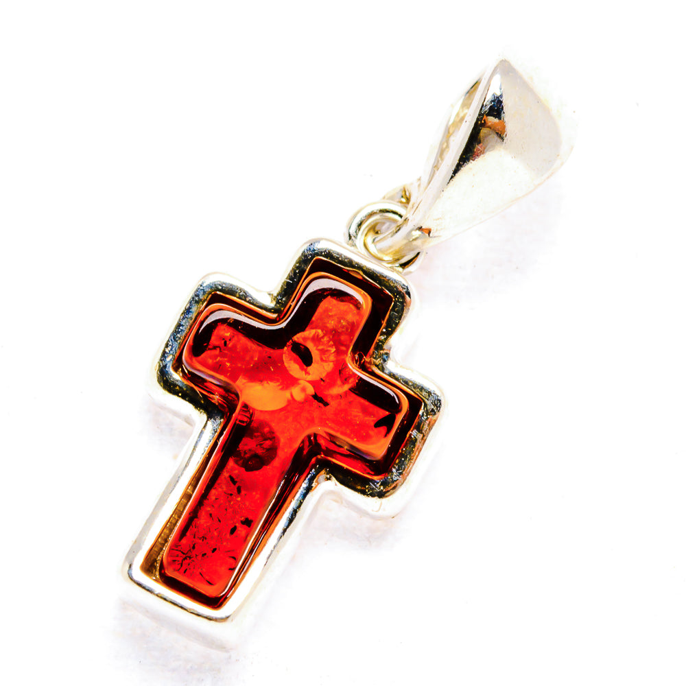 Baltic Amber Cross Pendants handcrafted by Anasilvercos - PD33114 - Photo 2
