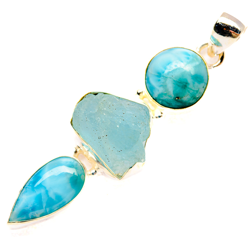 Aquamarine Pendants handcrafted by Anasilvercos - PD33116 - Photo 2