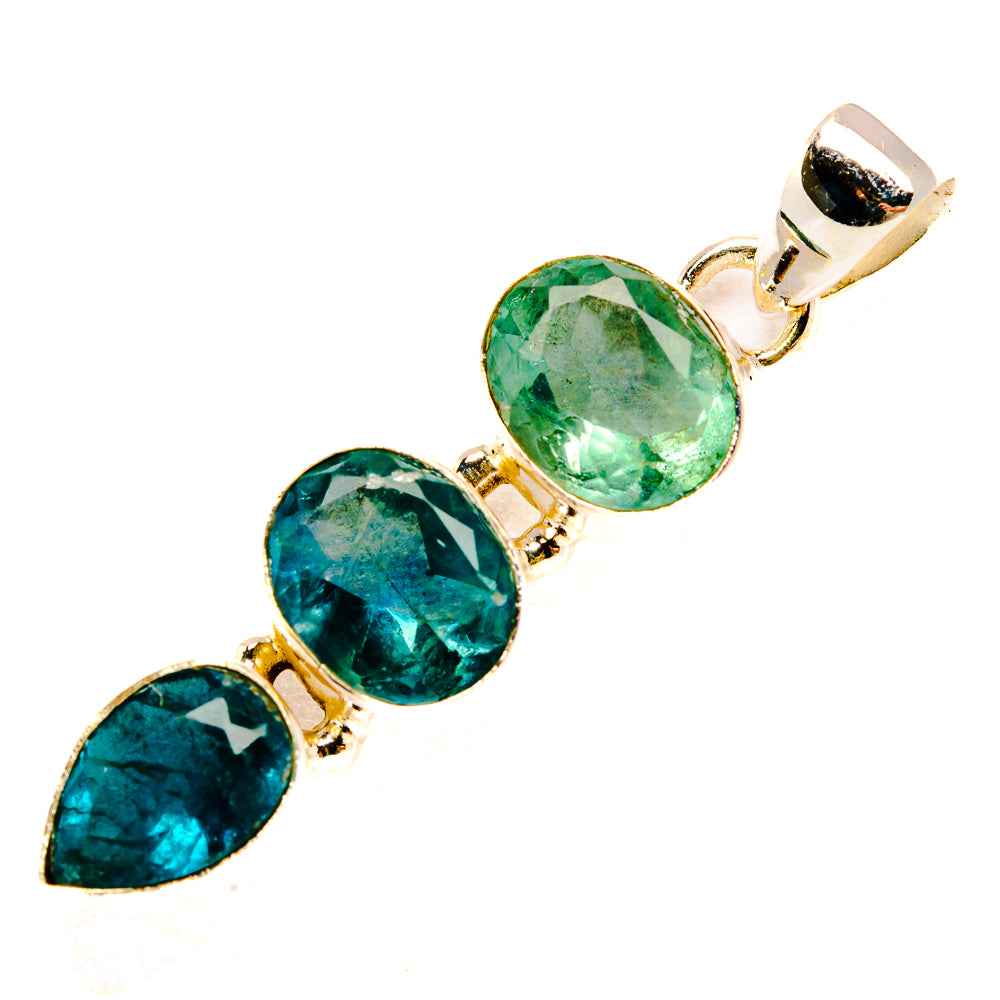Green Fluorite Pendants handcrafted by Anasilvercos - PD33119 - Photo 2