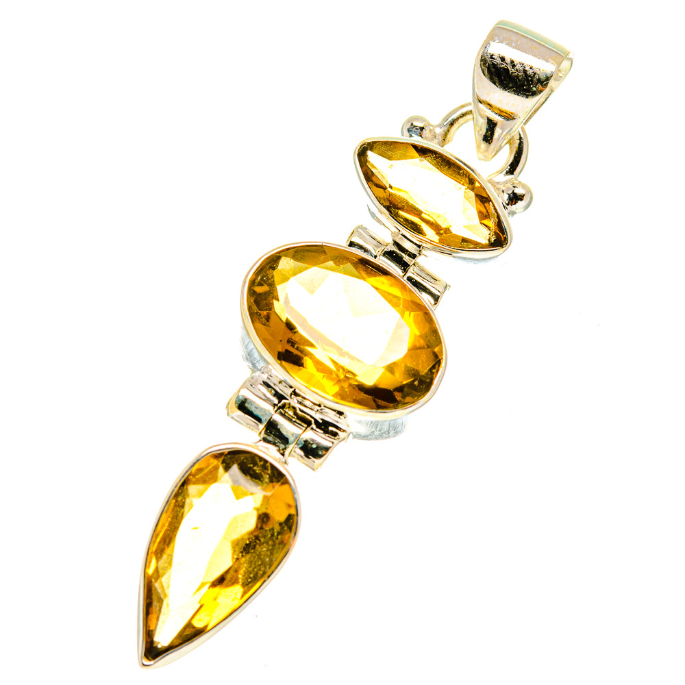 Mandarin Citrine Pendants handcrafted by Anasilvercos - PD3312