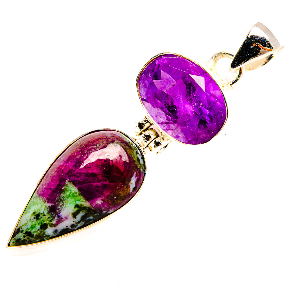 Ruby Zoisite Pendants handcrafted by Anasilvercos - PD33120 - Photo 2