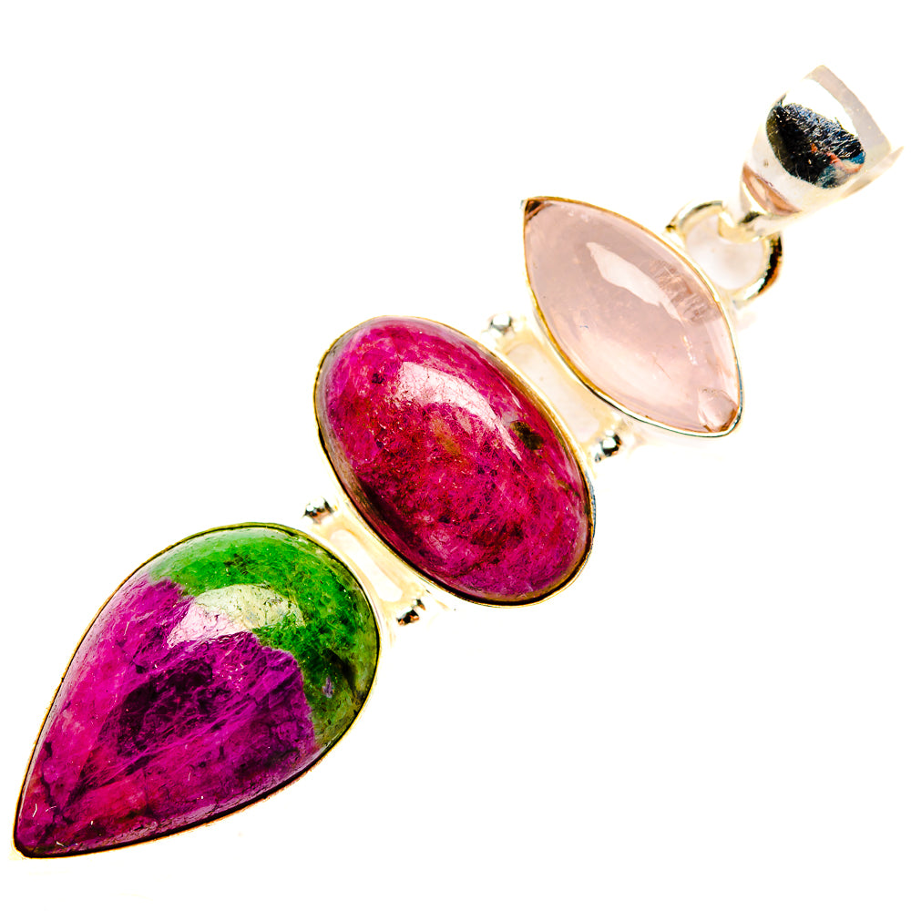 Ruby Zoisite Pendants handcrafted by Anasilvercos - PD33121 - Photo 2