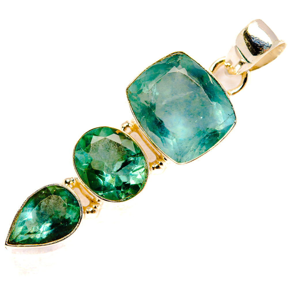 Green Fluorite Pendants handcrafted by Anasilvercos - PD33122 - Photo 2